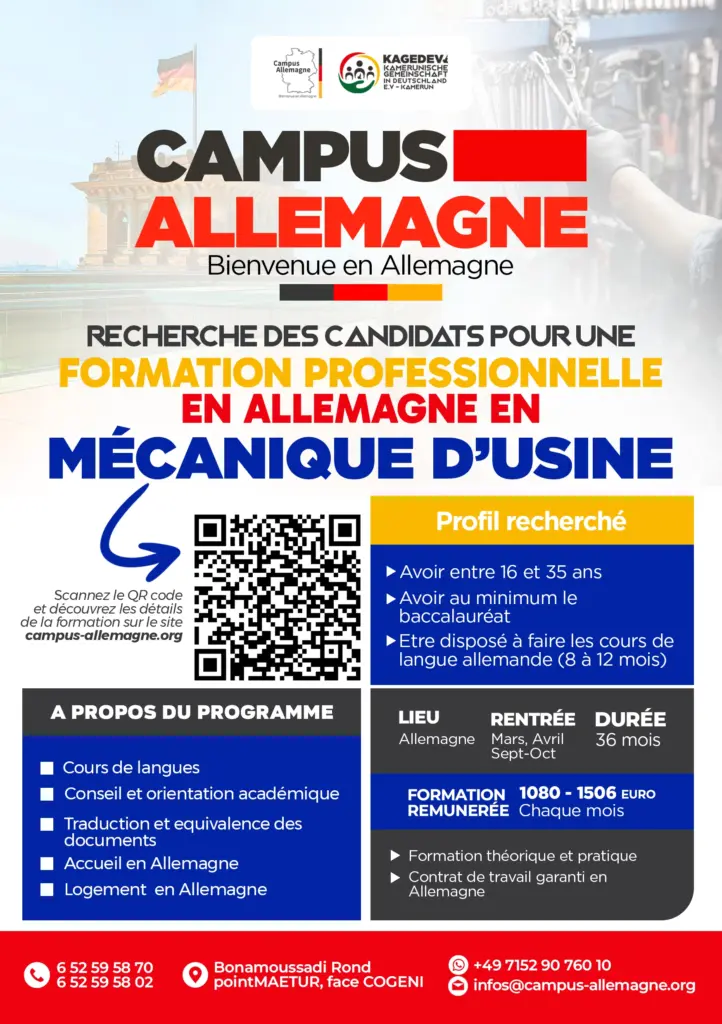 Recrutement de technicien(ne)s en mécanique d’usine en Allemagne