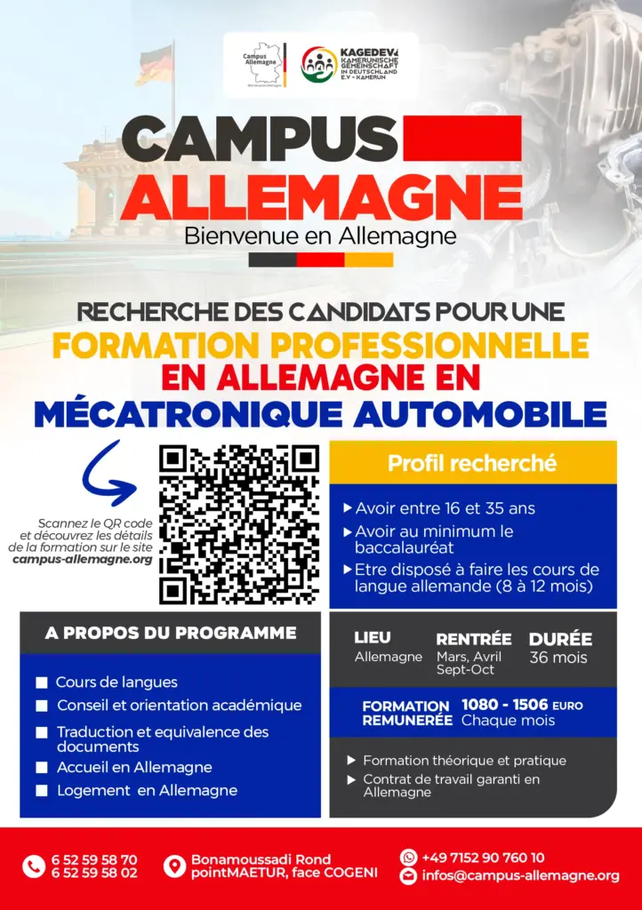 Recrutement de personnes pour travailler en mécatronique automobile en Allemagne